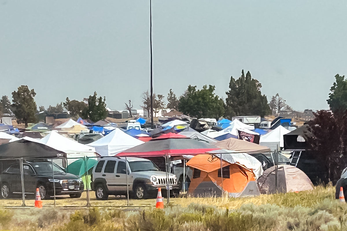 Overnight car camping at the fairgrounds.