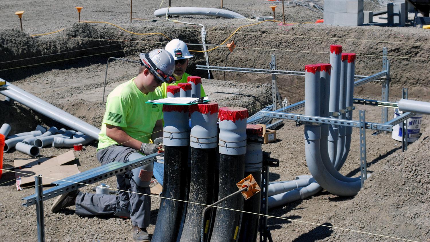 Cornelius Elementary - image credit to Forest Grove School District - adding more conduit